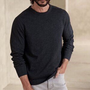 BANANA REPUBLIC Double Knit Crew Neck T-Shirt - Dark Charcoal #734159